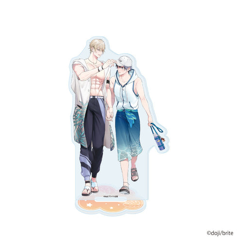 『doji先生』アクリルスタンド01/「社会人カップルのSummer Vacation」BLフェア(描き下ろしイラスト)
